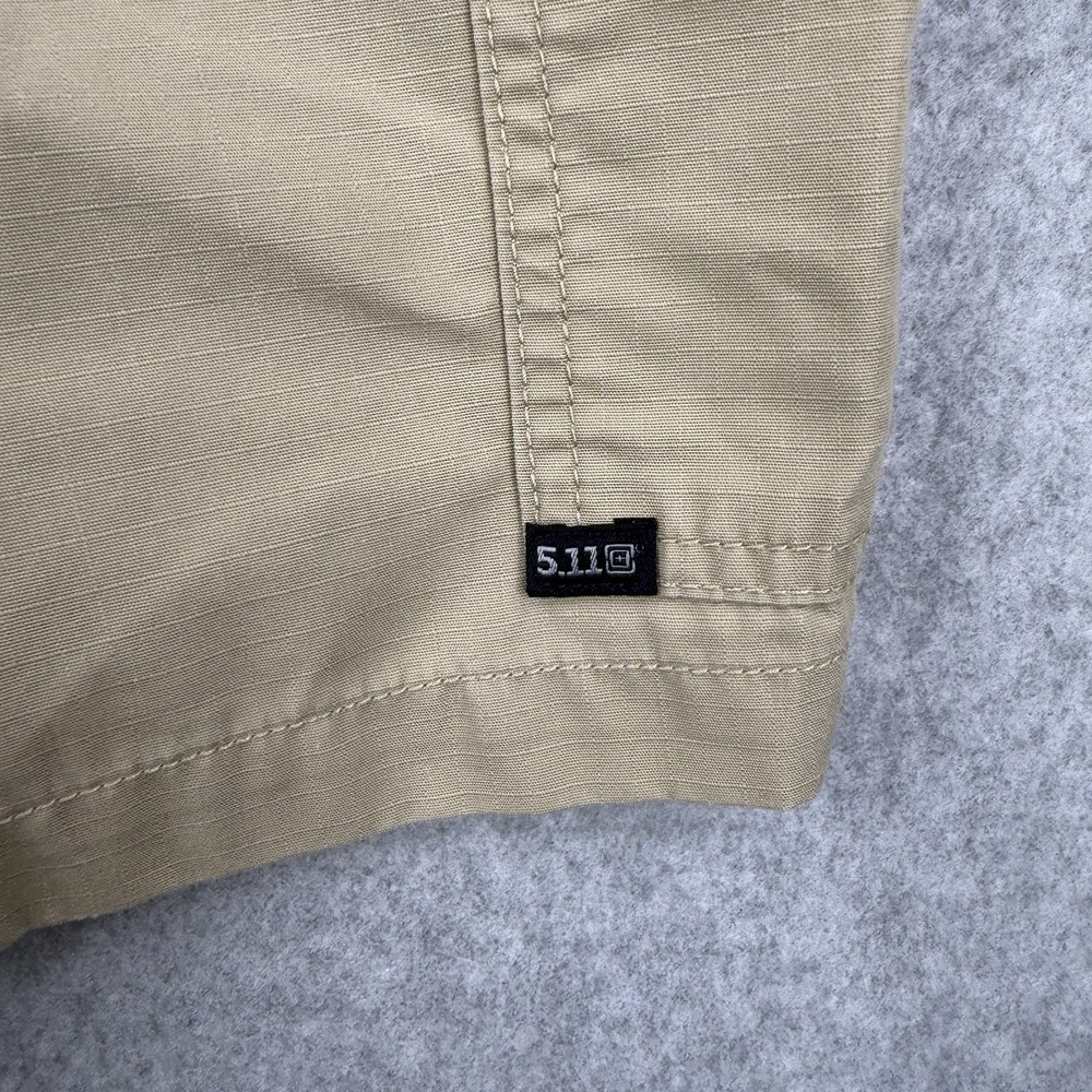 5.11 Tactical Shorts‎ Mens 36 Beige Taclite Cargo Utility Ripstop Pockets Work - Picture 6 of 13